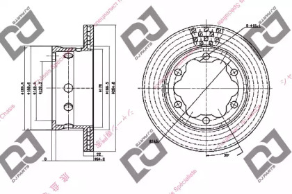 Тормозной диск DJ PARTS BD1494